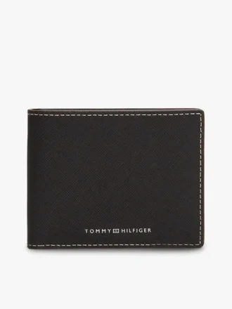 Billetera de cuero con doble pliegue