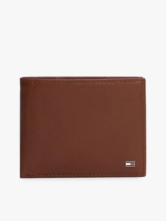 Billetera doble de cuero granulado