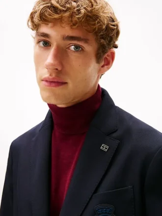 Blazer de lana con logotipo del escudo