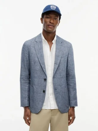 Blazer de lino de corte regular de New York Label