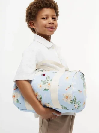 Bolsa de viaje con estampado floral para niños