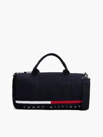 Bolsa de viaje con logotipo y rayas de bandera para niños