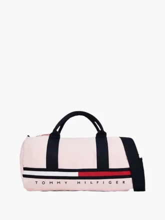 Bolsa de viaje con logotipo y rayas de bandera para niños