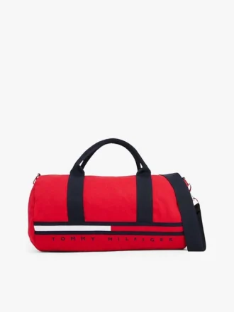 Bolsa de viaje con logotipo y rayas de bandera para niños
