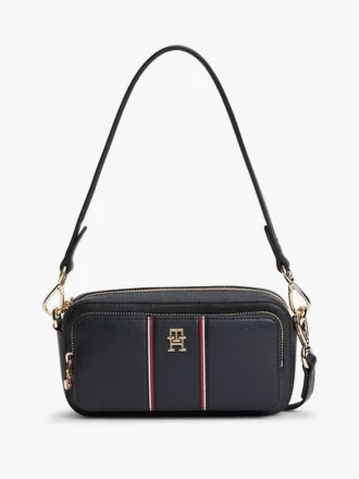 Bolso cruzado con rayas emblemáticas