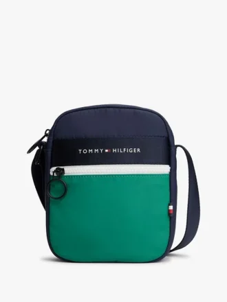 Bolso Mini Reporter con bloques de color