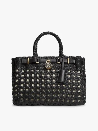 Bolso mini tote de cuero trenzado Bolso mini tote de cuero trenzado
