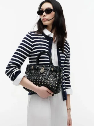 Bolso mini tote de cuero trenzado Bolso mini tote de cuero trenzado