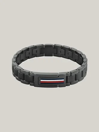 Brazalete de acero inoxidable con rayas de bandera
