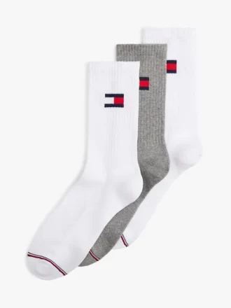 Calcetines deportivos con logo de bandera, paquete de 3