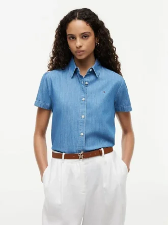 Camisa de cambray con mangas abullonadas