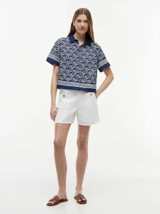 Camisa de gasa con monograma en letra cursiva