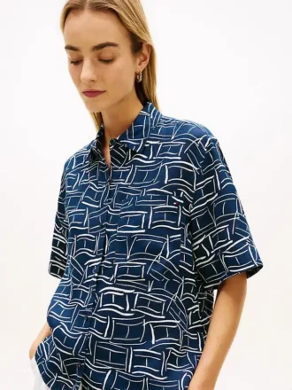 Camisa de lino de manga corta