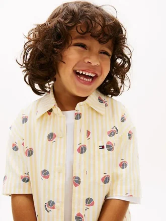 Camisa elástica con bolsillo de baloncesto para niños