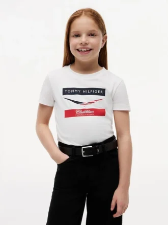 Camiseta Chevron Tommy x Cadillac F1® Team para niños