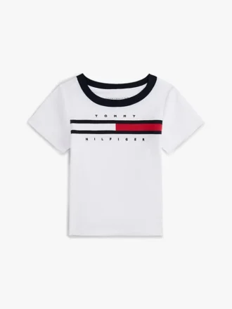 Camiseta de bebés con logotipo y rayas de bandera