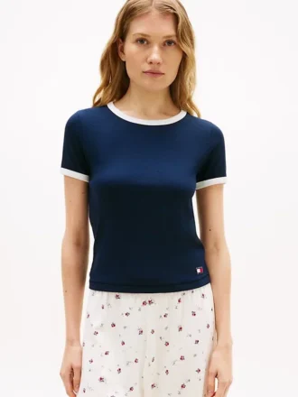 Camiseta de dormir con ribete