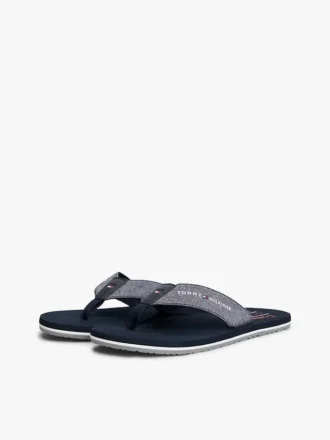 Chanclas de lino y cambray