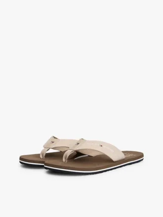 Chanclas de lino y cambray