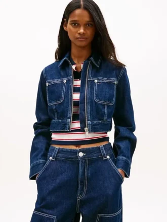 Chaqueta corta de vaqueros con cremallera de Tommy Jeans