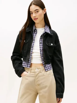 Chaqueta corta de vaqueros con cremallera de Tommy Jeans