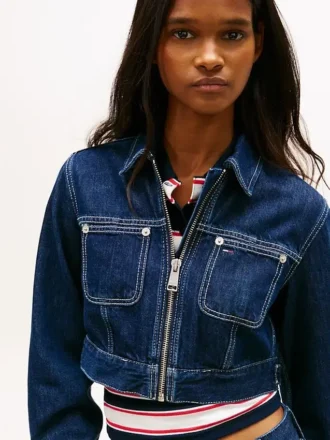 Chaqueta corta de vaqueros con cremallera de Tommy Jeans