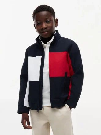 Chaqueta Regatta con bandera Hilfiger para niños