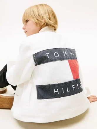 Chaqueta vaquera con logo de bandera para niños