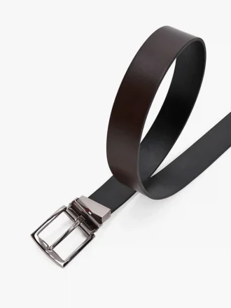Cinturón de cuero reversible