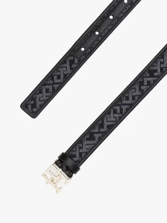Cinturón de jacquard con hebilla monograma