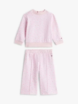 Conjunto de camiseta con estrellas y pantalones de pierna ancha para bebés