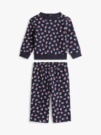 Conjunto de camiseta con estrellas y pantalones de pierna ancha para bebés