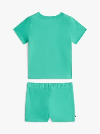 Conjunto de camiseta y pantalones cortos con logo de palmera para bebés