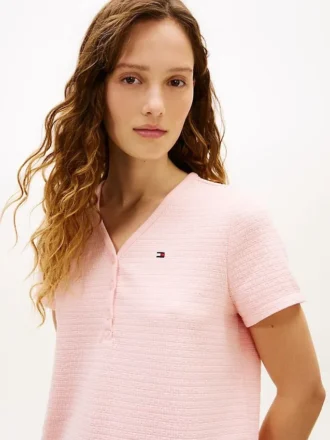 Conjunto de pijama de camiseta Henley y pantalones cortos