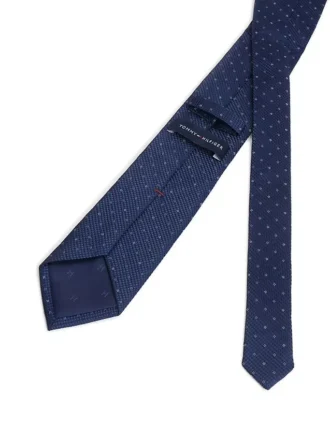 Corbata de mezcla de seda con diseño de ojo de pájaro
