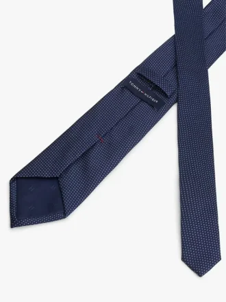Corbata de mezcla de seda con estampado geométrico