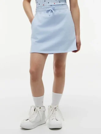Falda-pantalón de rizo para niña