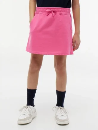 Falda-pantalón de rizo para niña