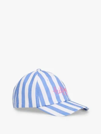 Gorra de béisbol a rayas para niña