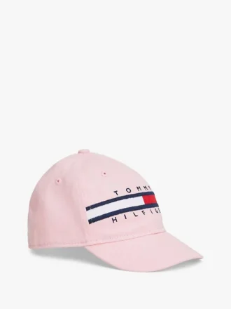 Gorra de béisbol con logotipo de rayas y bandera para bebés