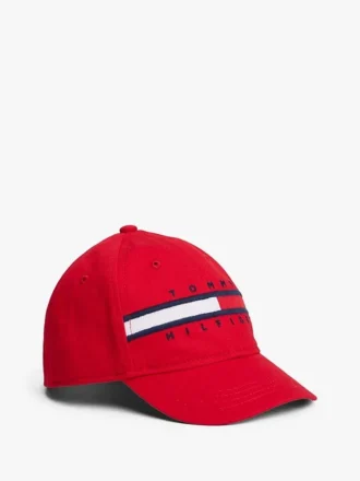 Gorra de béisbol con logotipo de rayas y bandera para bebés
