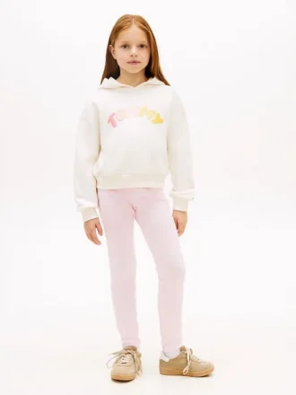 Leggings infantiles con el logotipo de Tommy estilo universitario