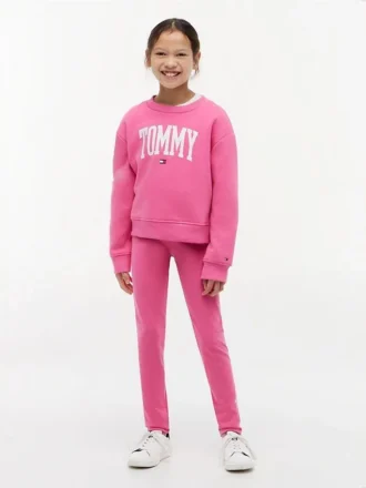 Leggings infantiles con el logotipo de Tommy estilo universitario