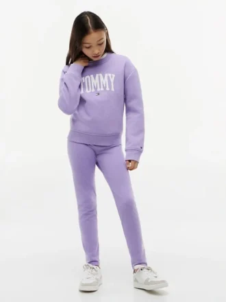 Leggings infantiles con el logotipo de Tommy estilo universitario