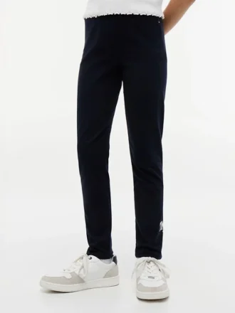Leggings infantiles con el logotipo de Tommy estilo universitario