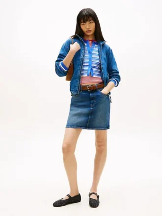 Mini falda vaquera de talle alto de Tommy Jeans