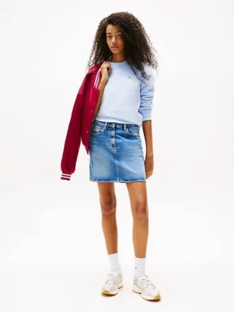 Mini falda vaquera de talle alto de Tommy Jeans