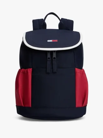 Mochila con solapa y bloques de color para niños