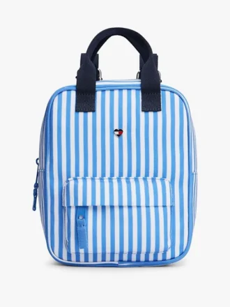 Mochila de lona a rayas para niñas