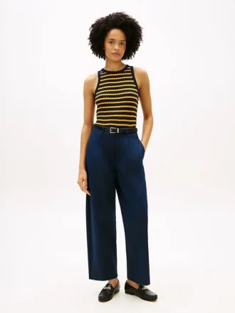 Pantalón chino de sarga plisado